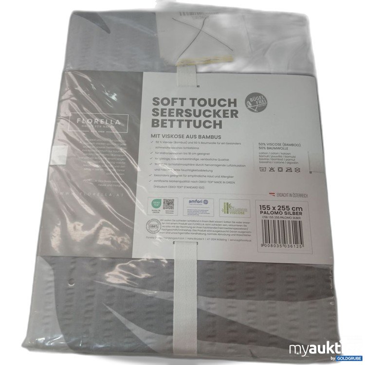 Artikel Nr. 930859 Artikel Nr. 930859: Florella Soft Touch Seersucker Bettuch Palomo Silber