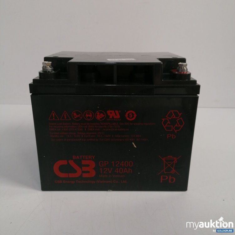 Artikel Nr. 834860 Artikel Nr. 834860: CSB Batterie GP 12400I, 12V, 40 Ah