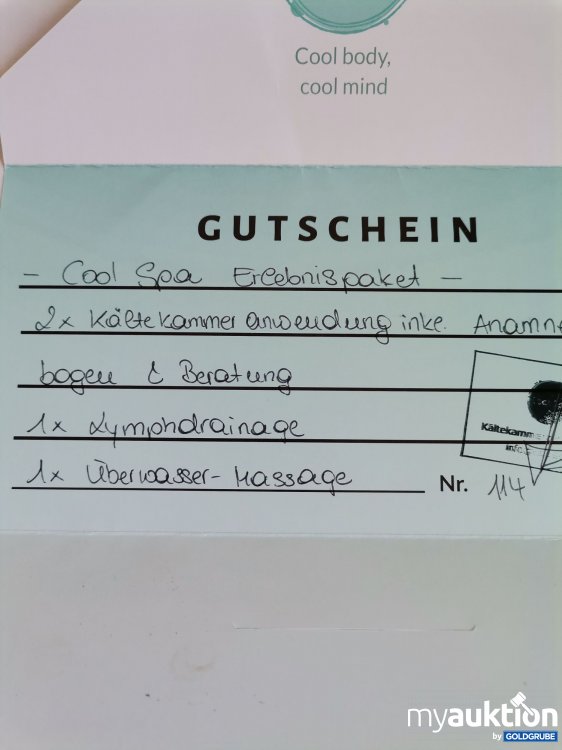 Artikel Nr. 845860: Cool Spa Gutschein Erlebnisparket