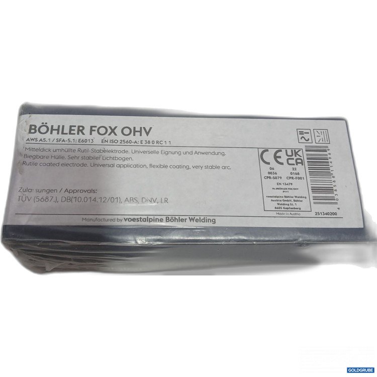 Artikel Nr. 985860 Artikel Nr. 985860: Böhler Fox OHV Mitteldick umhüllt Rutil-Stabelektrode