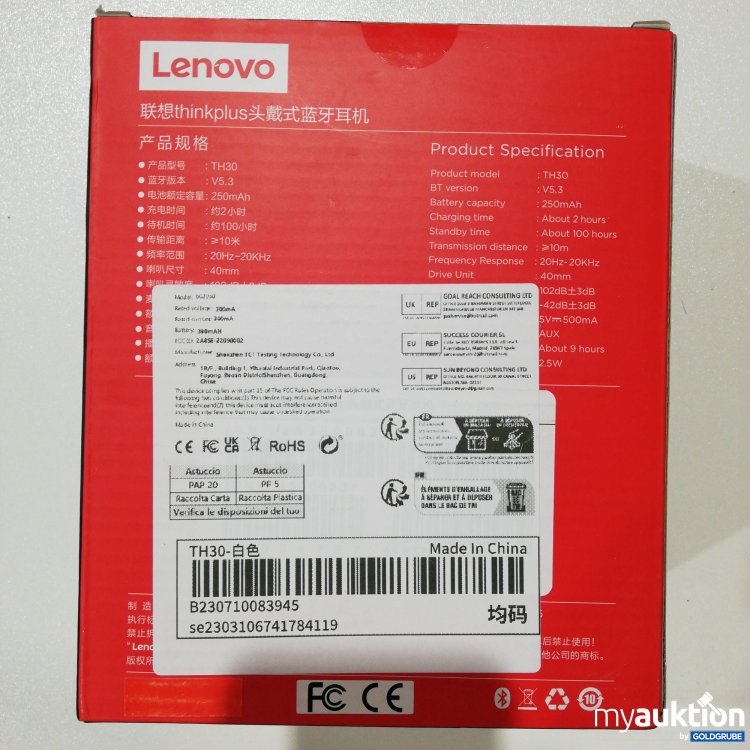 Artikel Nr. 685861: Lenovo Thinkplus TH30 Kopfhöhrer