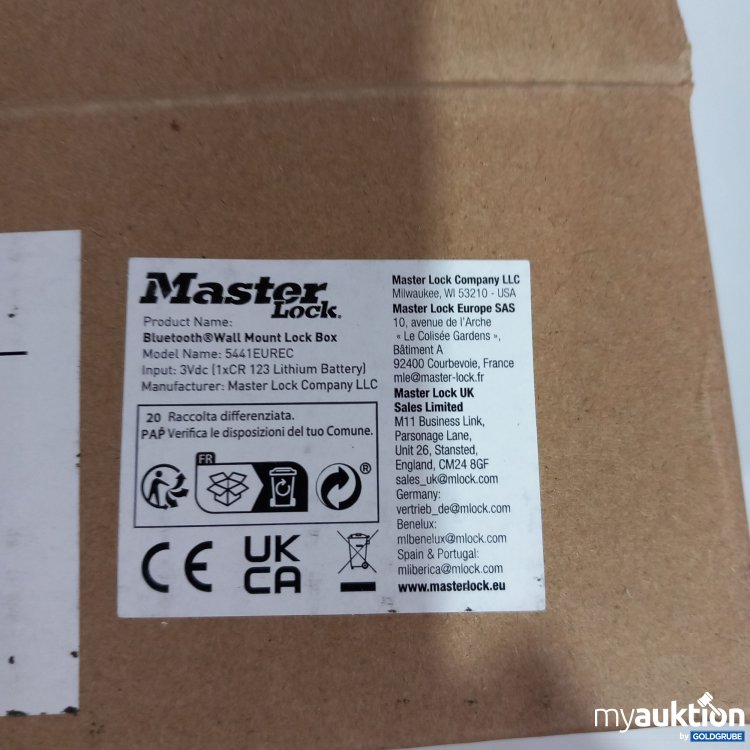 Artikel Nr. 825861 Artikel Nr. 825861: Master Look Bluetooth Schlüsselbox A3DG55