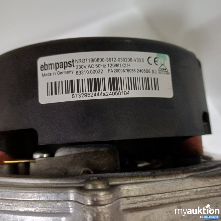 Artikel Nr. 447862: ebmpapst Lüftermotor NRG118/0800-3612-030206-V30.0