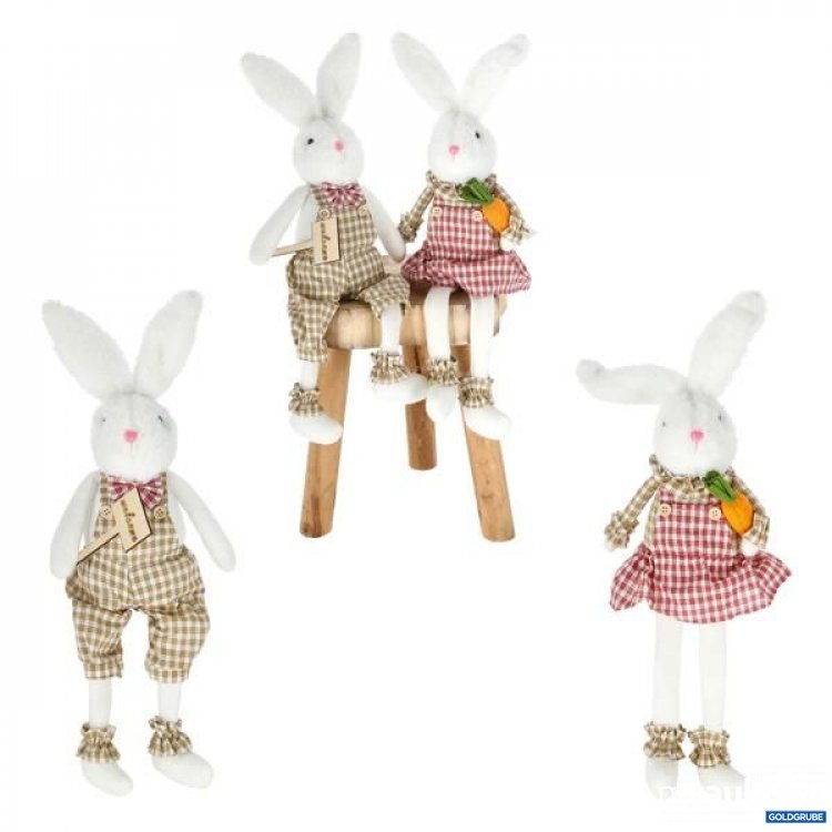 Artikel Nr. 922862: Kantenhocker Osterhase, Willkommen, 2/s, ca. 45cmH