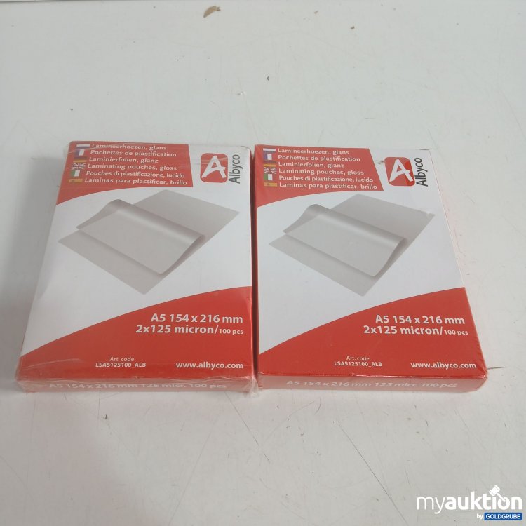 Artikel Nr. 992862 Artikel Nr. 992862: Albyco A5 Laminierfolien 154x216mm je 100Stk