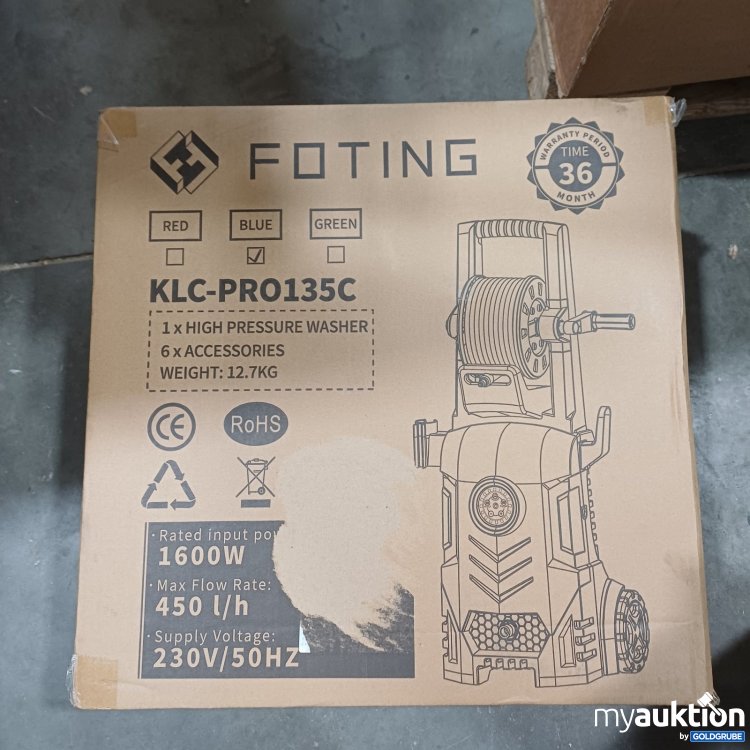 Artikel Nr. 447863 Artikel Nr. 447863: FOTING Hochdruckreiniger KLC-PRO135C Blau