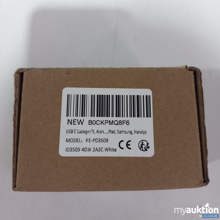 Artikel Nr. 821863 Artikel Nr. 821863: USB C Ladegerät Model: RE-PD3509, I Pad, Samsung, Handys