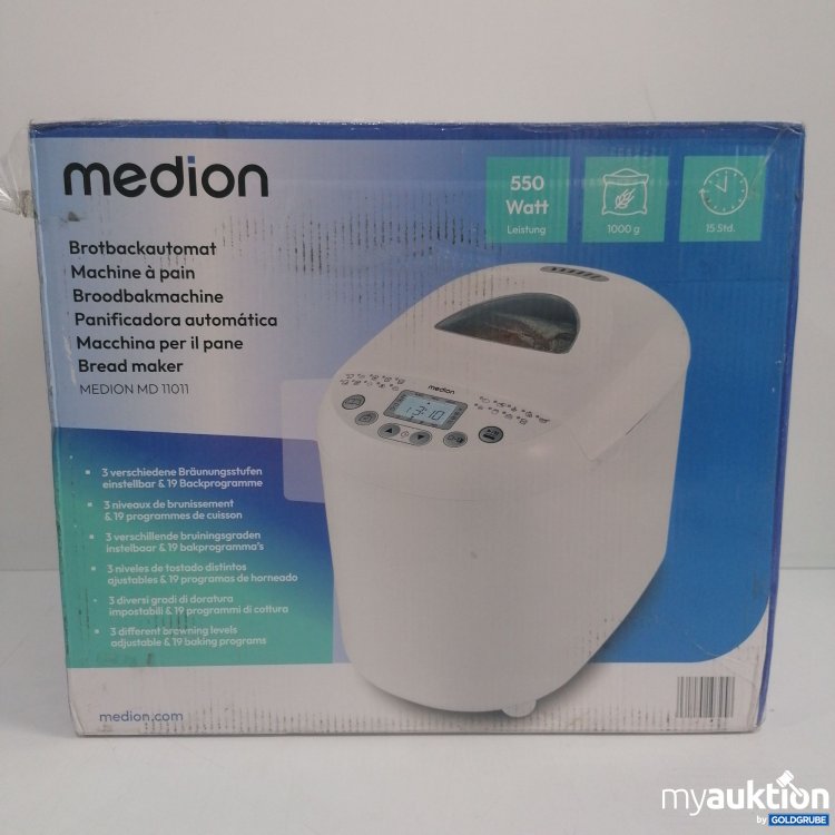 Artikel Nr. 855863 Artikel Nr. 855863: Medion Brotbackautomat 550W, 1000g Fassungsvermögen