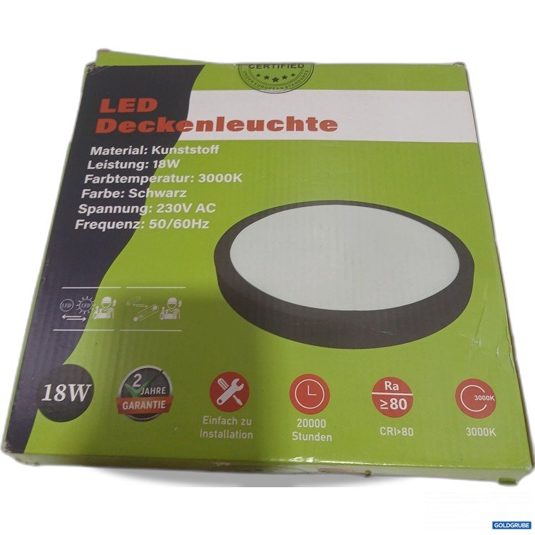 Artikel Nr. 985863: LED Deckenleuchte Schwarz 23x2.4cm 