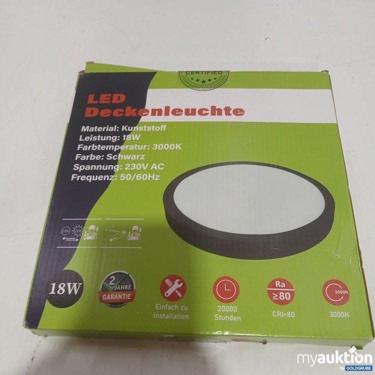 Artikel Nr. 985863: LED Deckenleuchte Schwarz 23x2.4cm 