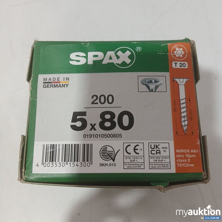 Artikel Nr. 995863 Artikel Nr. 995863: Spax T 20 Schrauben 5x80 200Stk