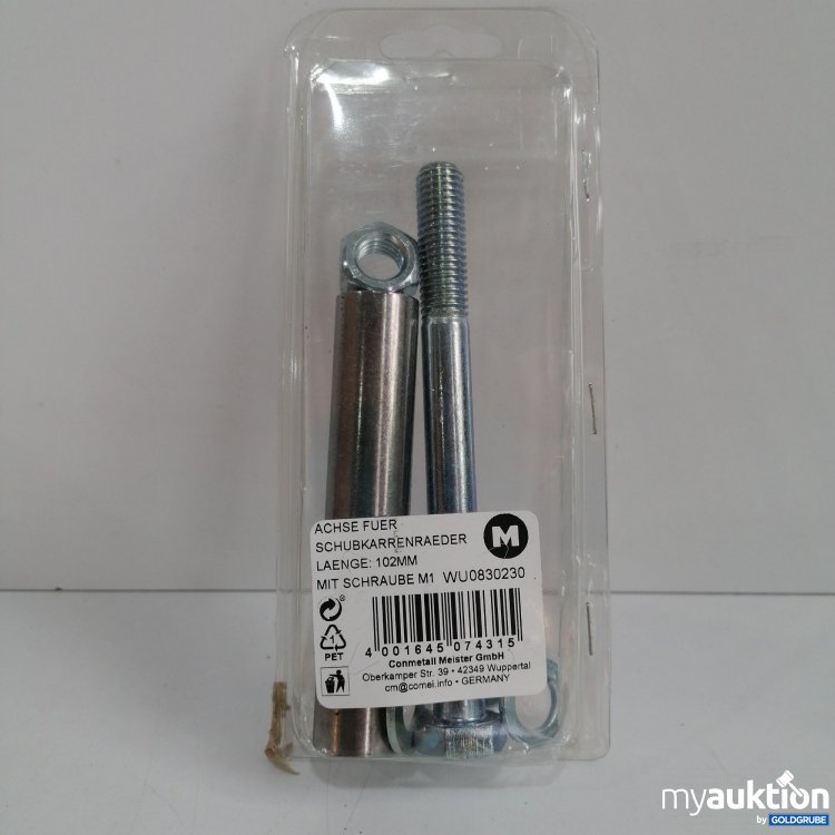 Artikel Nr. 850864: M Achse für Schubkarrenräder 102mm mit Schrauben