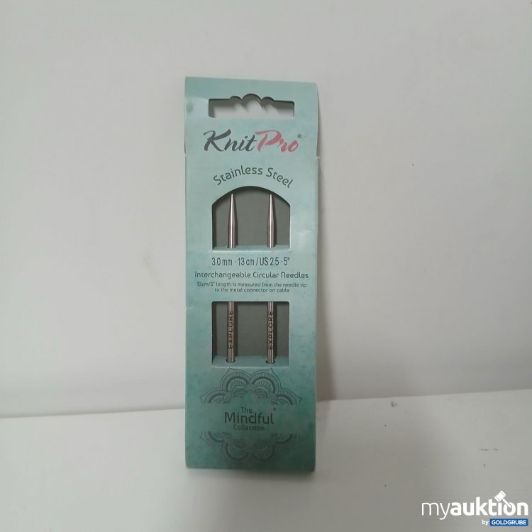 Artikel Nr. 916864: KnitPro Stainless Steel 3.0mm 13cm Interchangeable Circular Needles 2x