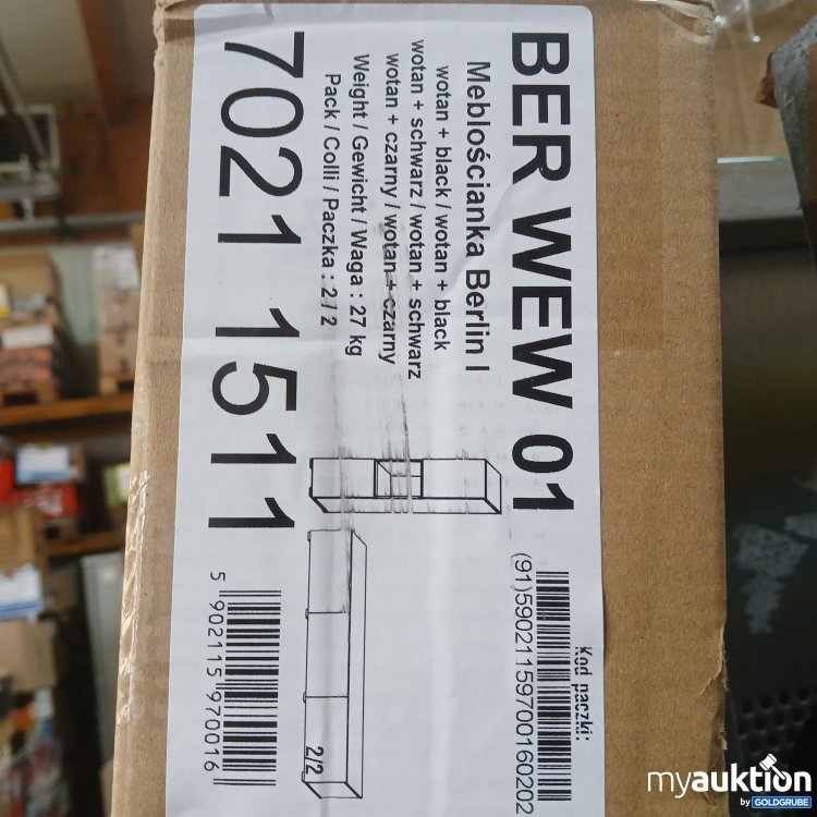 Artikel Nr. 971864: BER WEW 01 Wohnwand Berlin 1 Wotan + Schwarz 70211511 