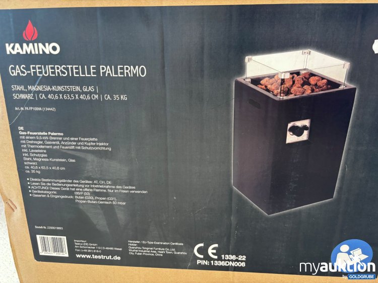 Artikel Nr. 990864: Kamino Gas-Feuerstelle Palermo Stahl