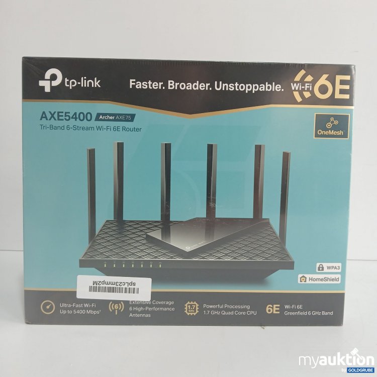 Artikel Nr. 843865 Artikel Nr. 843865: Tp link Tri-Band 6-Stream Wi-Fi 6E Router AXE5400