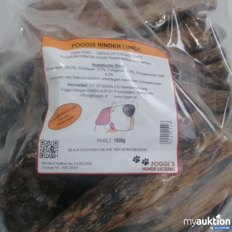 Artikel Nr. 851865: Foggis Rinder Lunge 1000g