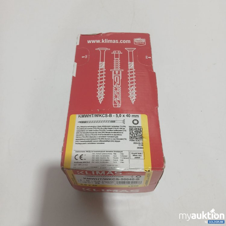 Artikel Nr. 873865 Artikel Nr. 873865: Klimas Schrauben KMWHT/WKCS-50040-B x500 5.0x40 TX25