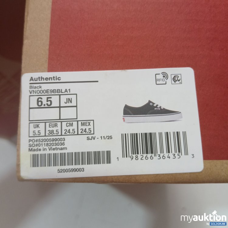 Artikel Nr. 445866 Artikel Nr. 445866: Vans Authentic black VN000E9BBLA1 Gr 38.5