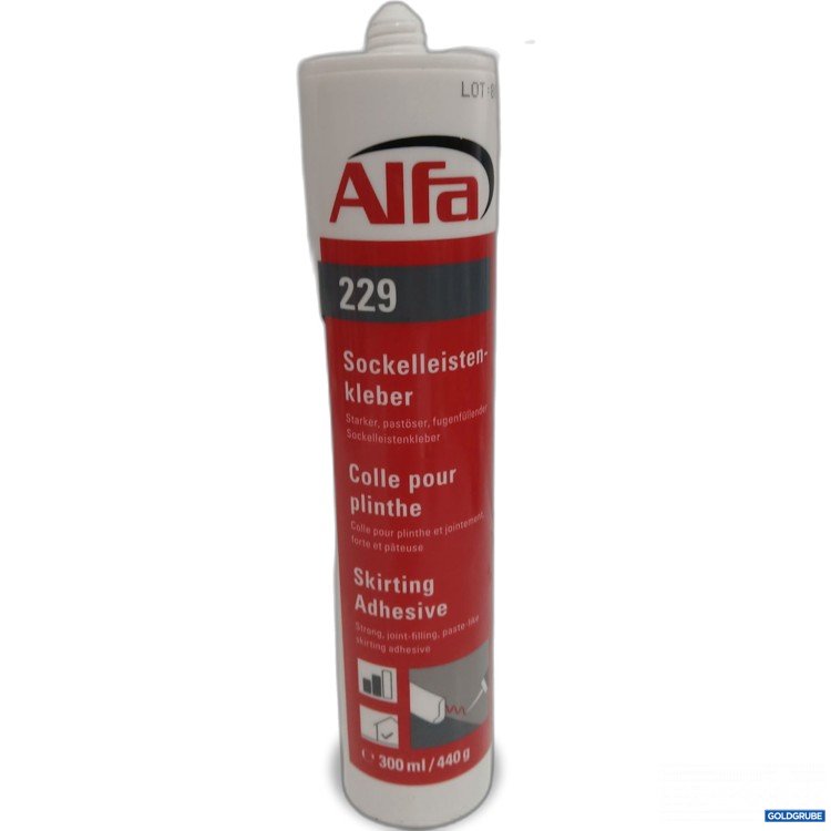 Artikel Nr. 460866 Artikel Nr. 460866: Alfa 229 Sockelleistenkleber mit Spritzkopf 300ml