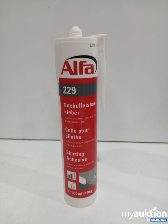 Artikel Nr. 460866 Artikel Nr. 460866: Alfa 229 Sockelleistenkleber mit Spritzkopf 300ml