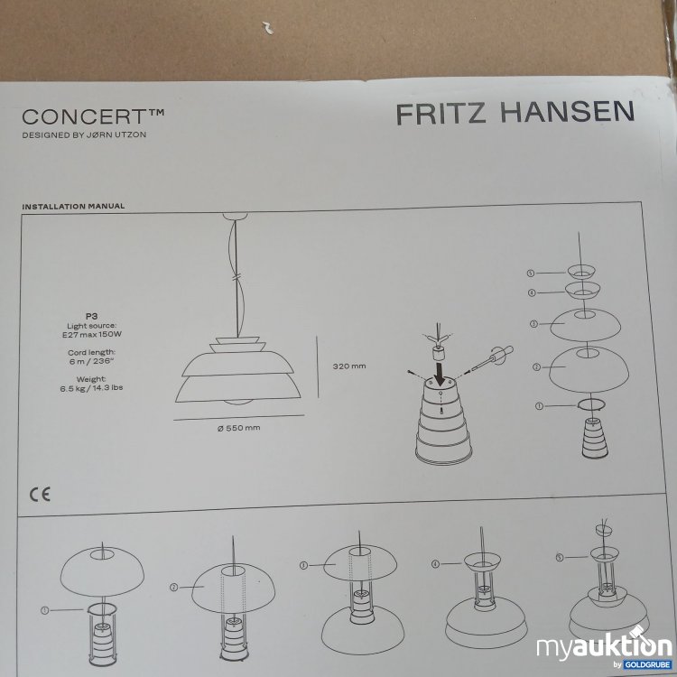 Artikel Nr. 520866 Artikel Nr. 520866: Concert P3 Deckenleuchte Black