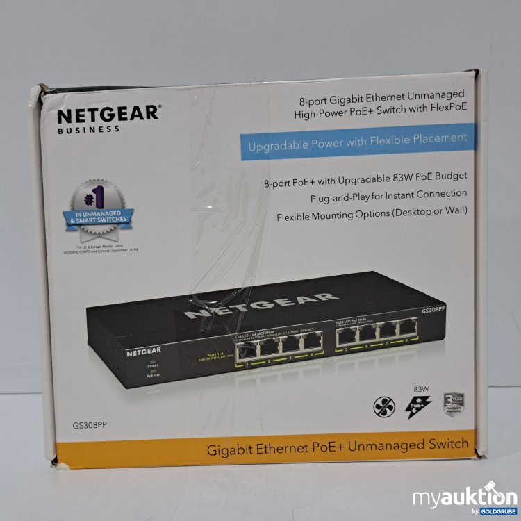 Artikel Nr. 815866: Netgear Business8Gigabit Ethernet, 8 Port PoE+ with Upgradeable 83 W poE Budget