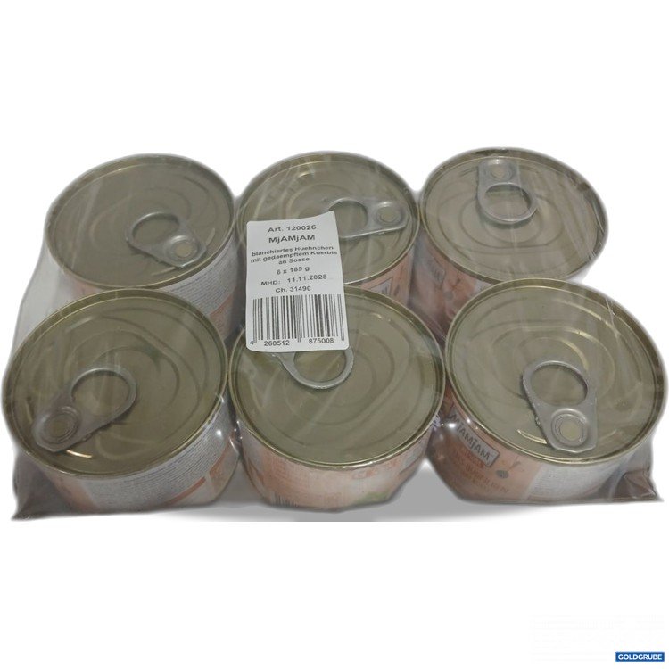 Artikel Nr. 952866: Miamjam Katzenfutter blanchiertes Hühnchen mit gedämpften Kürbis an Soße 6x185