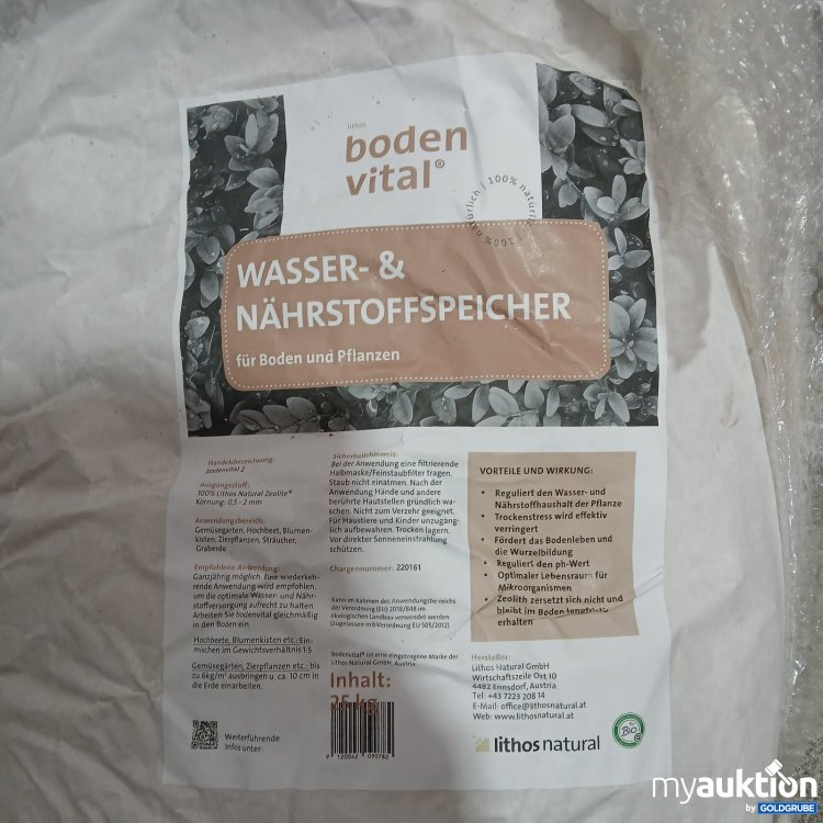 Artikel Nr. 478867 Artikel Nr. 478867: boden vital Wasser- & Nährstoffspeicher 25 kg beschädigt