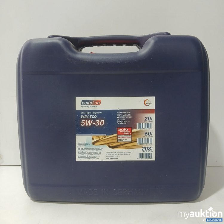 Artikel Nr. 524867 Artikel Nr. 524867: Eurolub WIV ECO 5W-30 Ultra-Hightec-Engine-Oil 20-Liter-Kanister