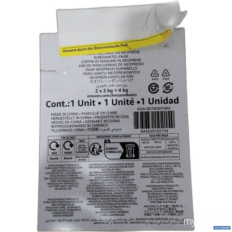 Artikel Nr. 890867: Kurzhantel 2x2kg
