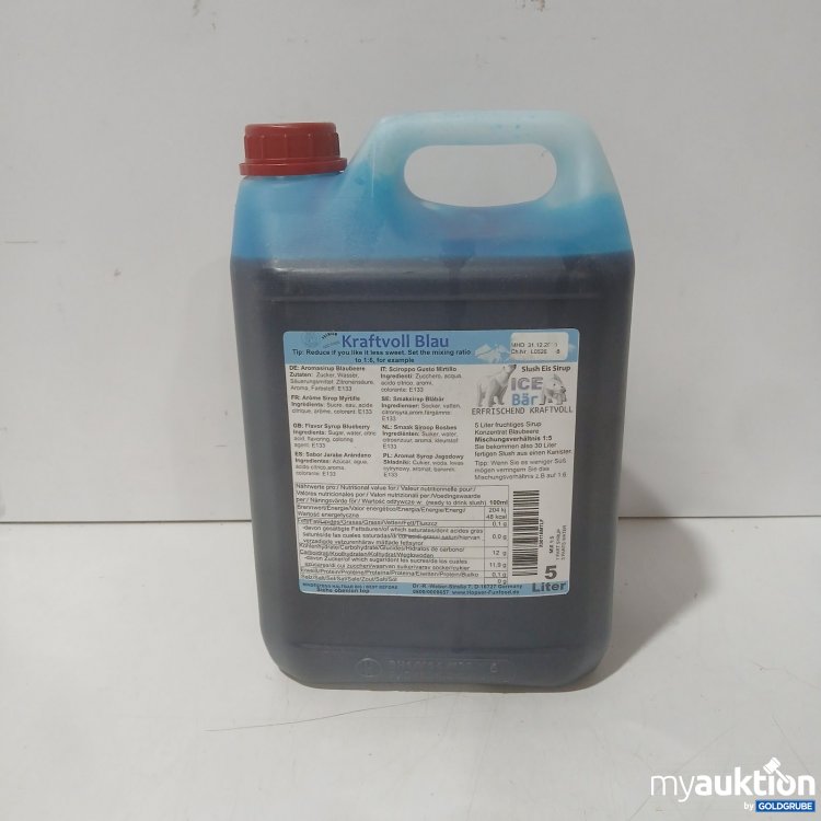 Artikel Nr. 471868: Slush Eis Sirup Kraftvoll Blau 5L