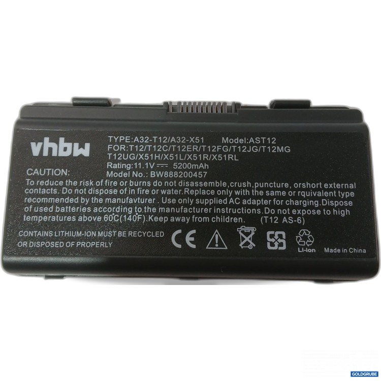 Artikel Nr. 976868: VHBW Akku, Type A32-T12/A32-X51, Model AST12