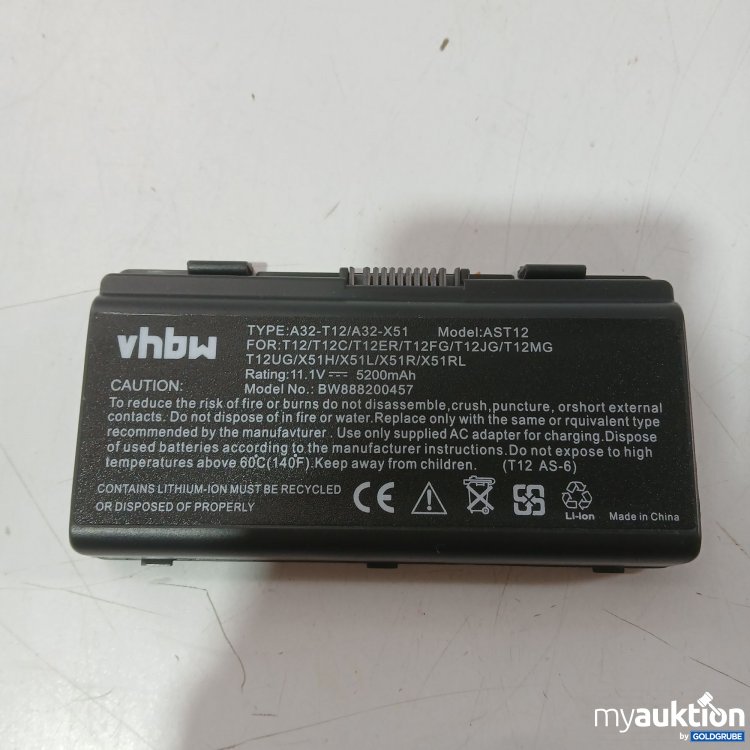 Artikel Nr. 976868: VHBW Akku, Type A32-T12/A32-X51, Model AST12
