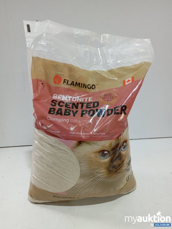 Artikel Nr. 465869: Flamingo Bentonit Katzenstreu Scented Baby Powder 
12 kg