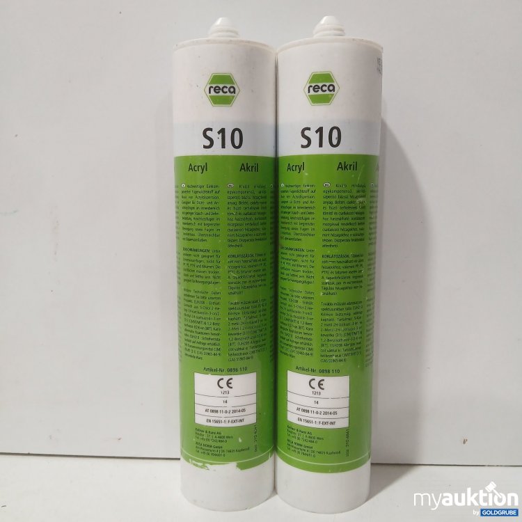 Artikel Nr. 524869 Artikel Nr. 524869: reca S10 Acryl einkomponenten Fugendichtstoff 2 x 310 ml weiß Art.-Nr. 0898 110