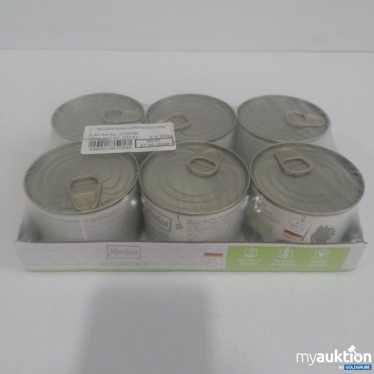 Artikel Nr. 851869: Mjamjam Katzenfutter Leckeres Rind 6x200g