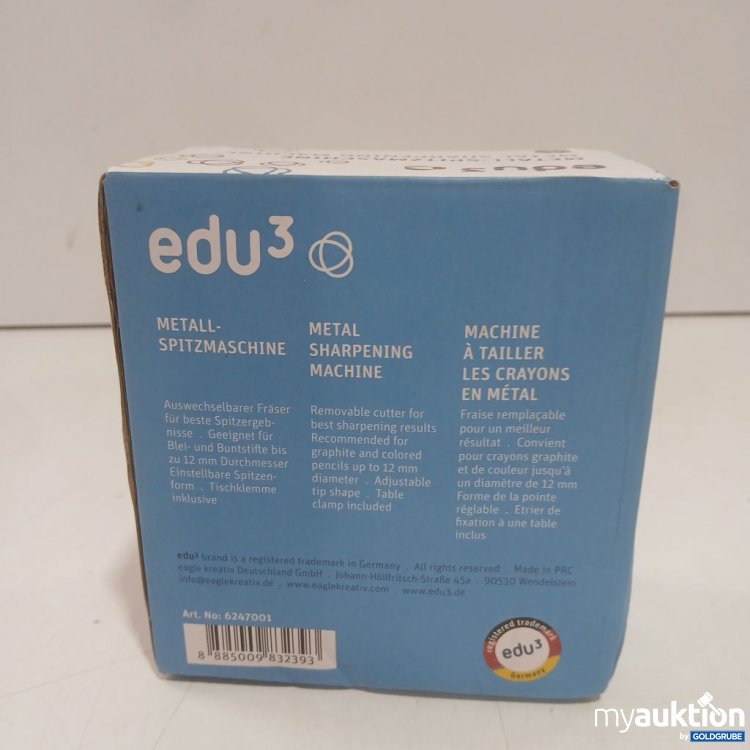 Artikel Nr. 929869 Artikel Nr. 929869: edu³ Metall-Spitzmaschine