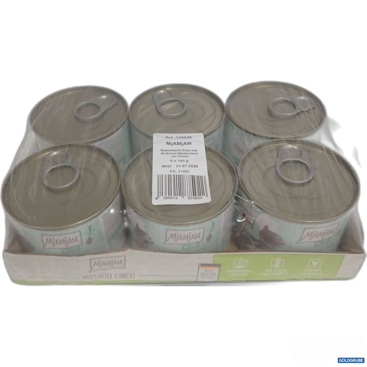 Artikel Nr. 952869: Mjam Mjam Katzenfutter 6x185g blanchierte Pute mit leckeren Möhrchen an Sosss