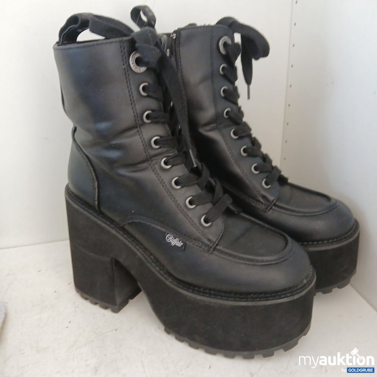 Artikel Nr. 954869: Buffalo Killah Lace Up Mid Stiefel Plateau Schwarz