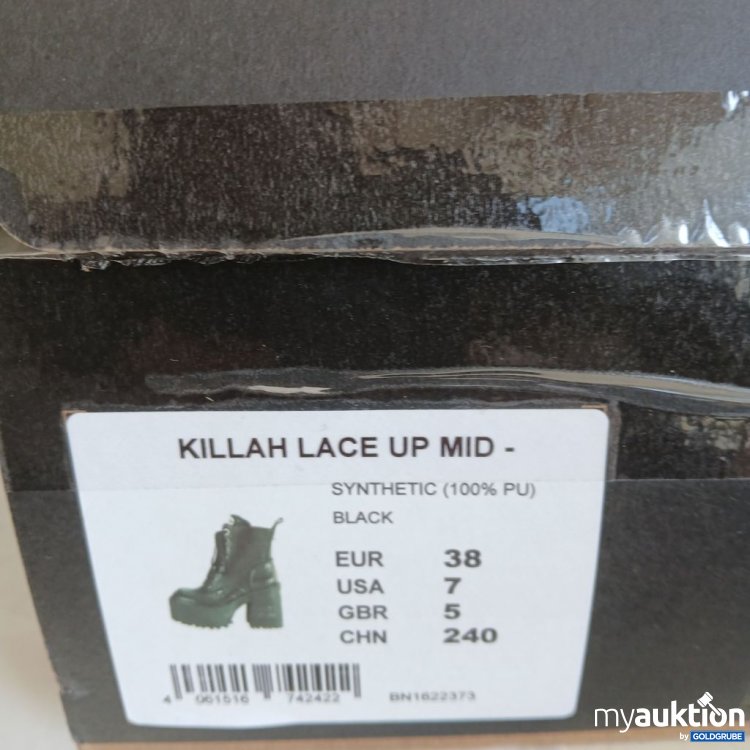 Artikel Nr. 954869: Buffalo Killah Lace Up Mid Stiefel Plateau Schwarz