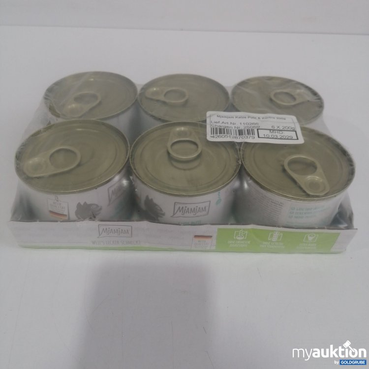 Artikel Nr. 851870: Mjamjam Katzenfutter Pute und Kürbis 6x200g