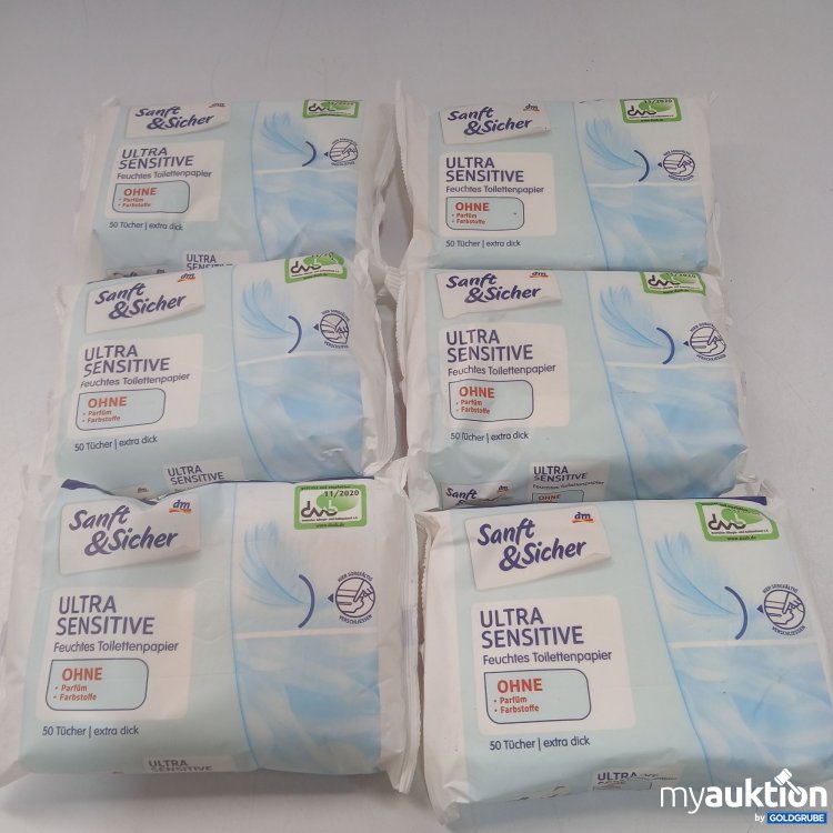 Artikel Nr. 910870 Artikel Nr. 910870: Sanft & Sicher Feuchtes Toilettenpapier 6x50 Tücher