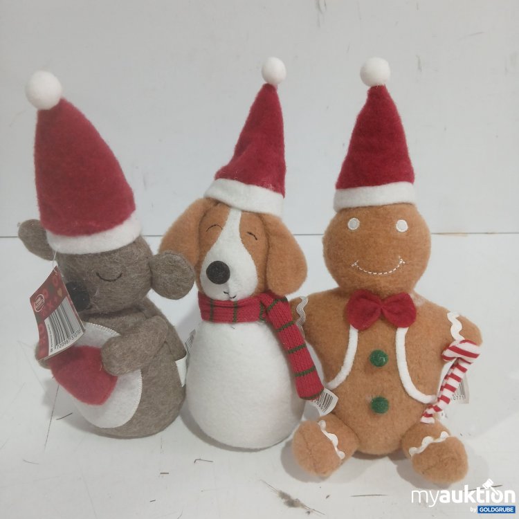 Artikel Nr. 939870: Diverse Stoff Weihnachtsfiguren ca. 30cm 3Stk 