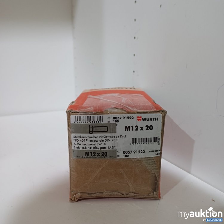 Artikel Nr. 447871 Artikel Nr. 447871: Würth 100 Sechskantschrauben M12 x 20 Stahl 8.8 vz blau