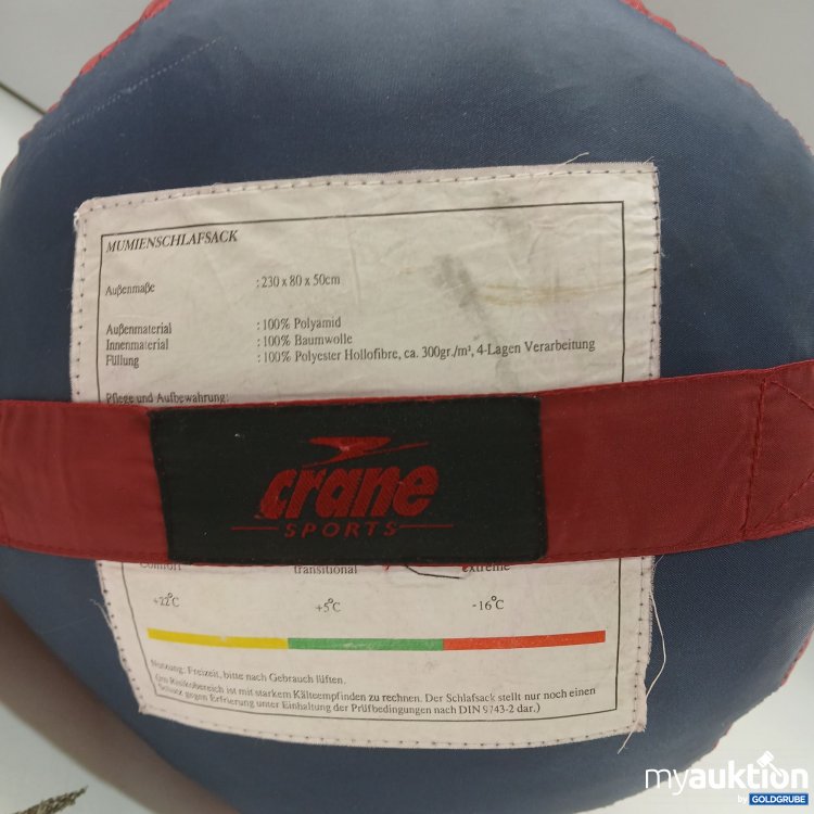 Artikel Nr. 957871: Crane Sport Mumienschlafsack 230x80x50cm 