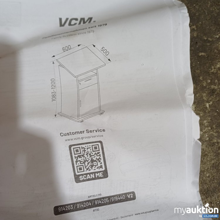 Artikel Nr. 447872 Artikel Nr. 447872: VCM Stehpult 600 x 500 mm Höhe 1083-1200