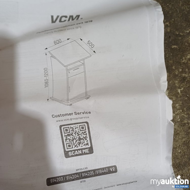 Artikel Nr. 447872 Artikel Nr. 447872: VCM Stehpult 600 x 500 mm Höhe 1083-1200