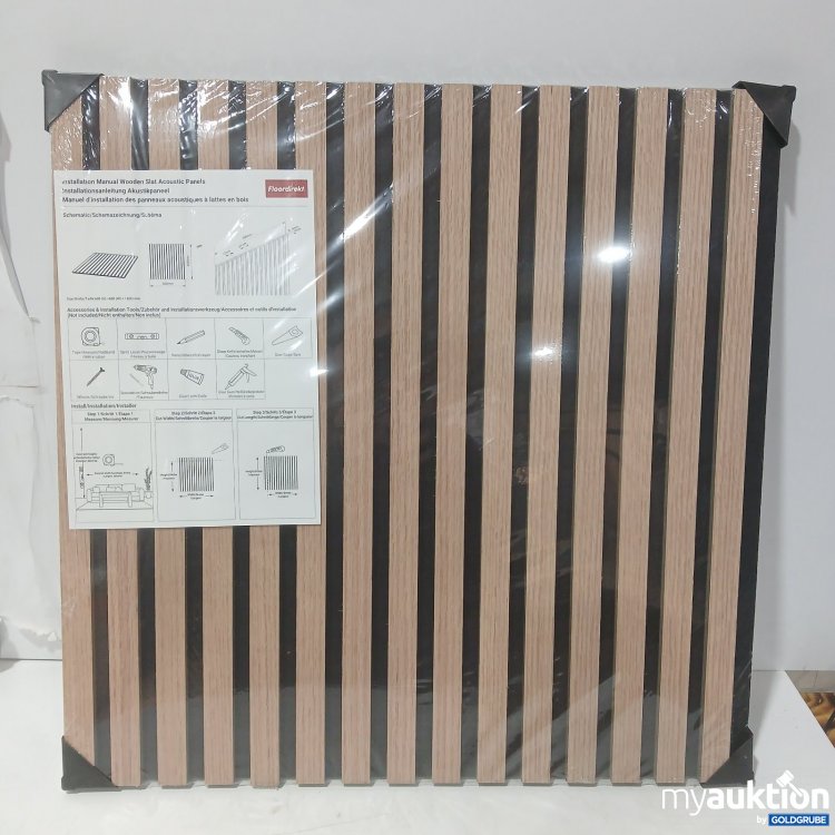 Artikel Nr. 524872: Floordirect Akustikpaneel mit Holzlatten 600 x 600 x 18 mm