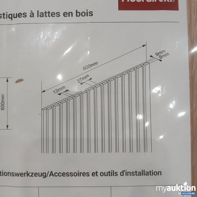 Artikel Nr. 524872 Artikel Nr. 524872: Floordirect Akustikpaneel mit Holzlatten 600 x 600 x 18 mm